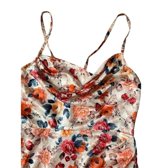 SHEIN Women's Floral Print Spaghetti Strap Midi Dress Multicolor L - Picture 6 of 16